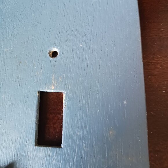 VINTAGE SWITCH Outlet COVERS Lot of 2, Blue Wooden Country Teapot and Cow - Picture 3 of 10